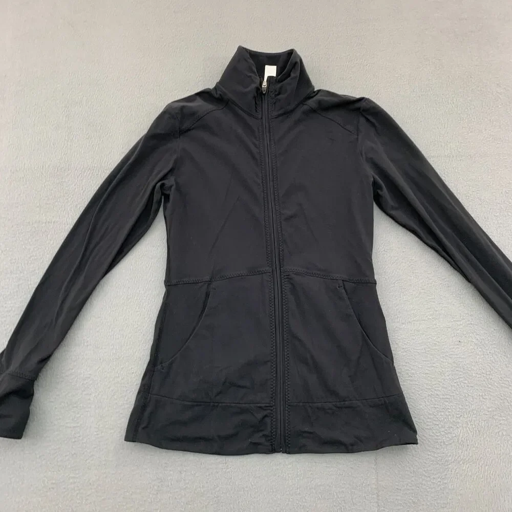 Lucy Jacket Womens Small Black Full Zip Long Sleeve Golfer Performance Yoga Top